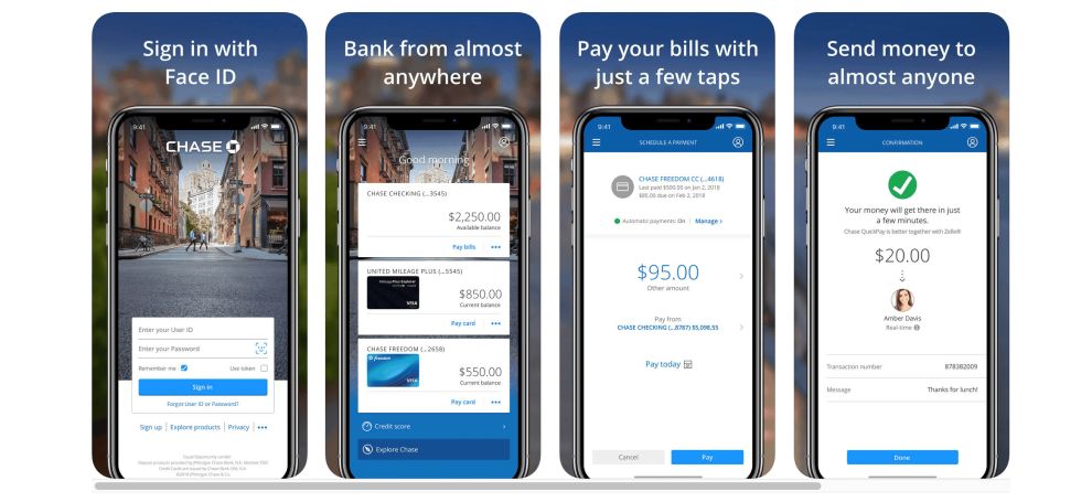 Mobile app for Chase bank