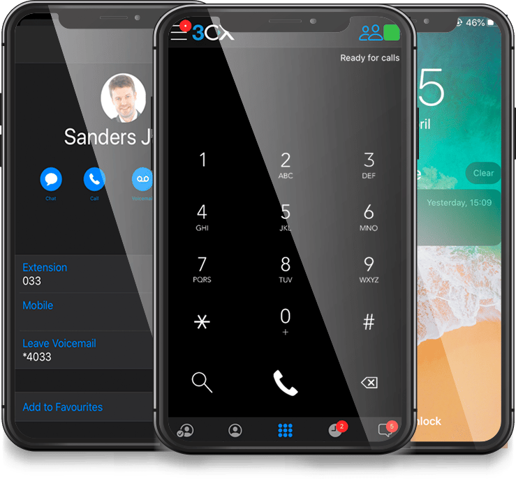 Mobile app for 3CX communication