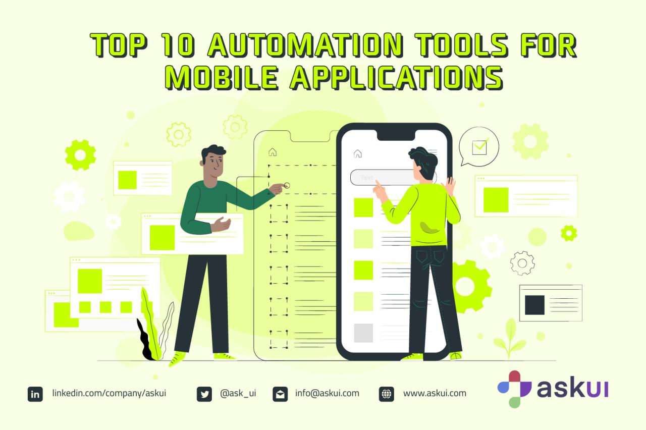 Mobile app automation tools