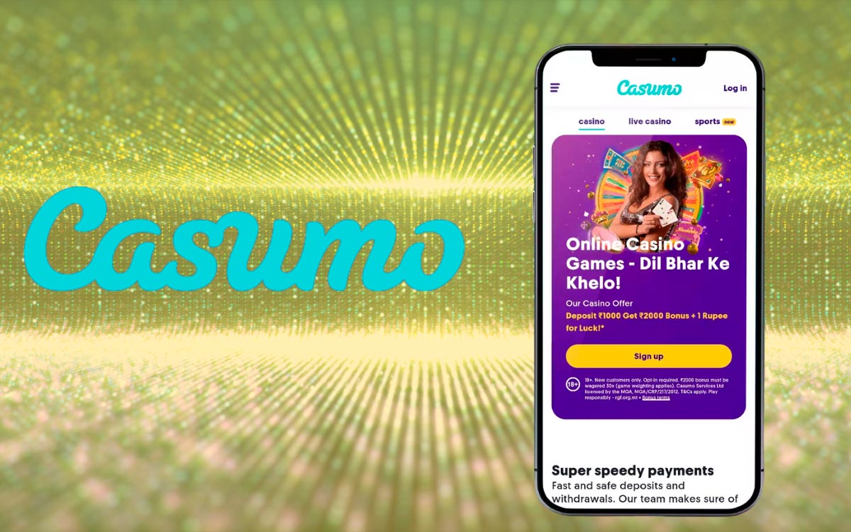 Mobile app for Casumo online casino