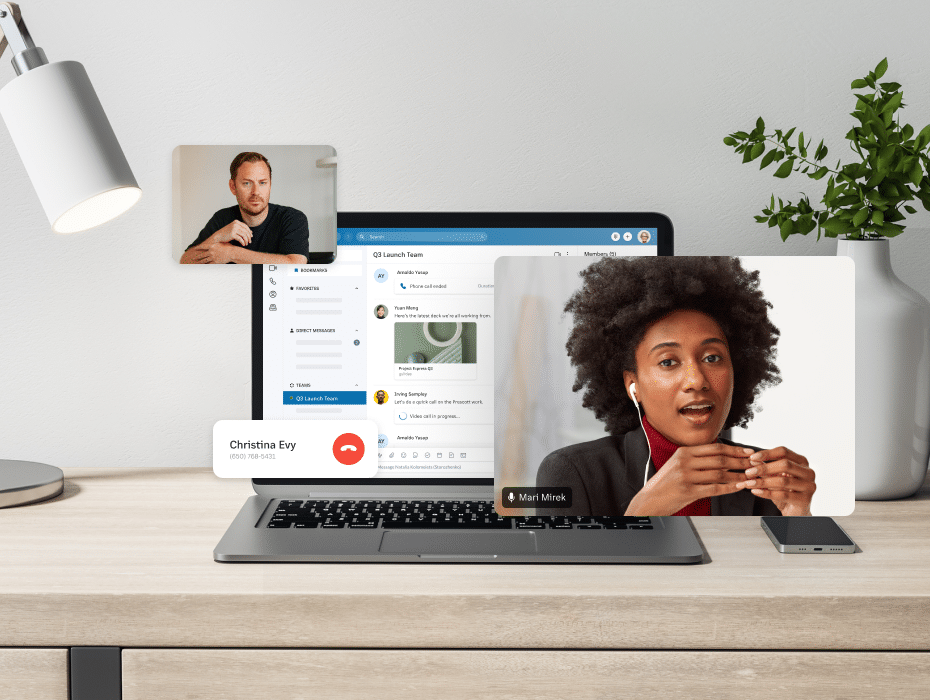 Mobile app for RingCentral communication