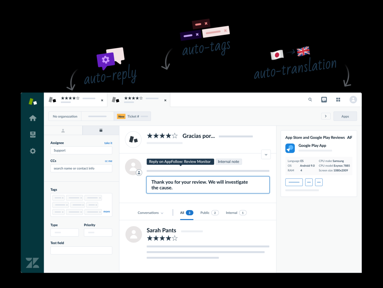 Updates zendesk operating routing Updates zendesk operating routing