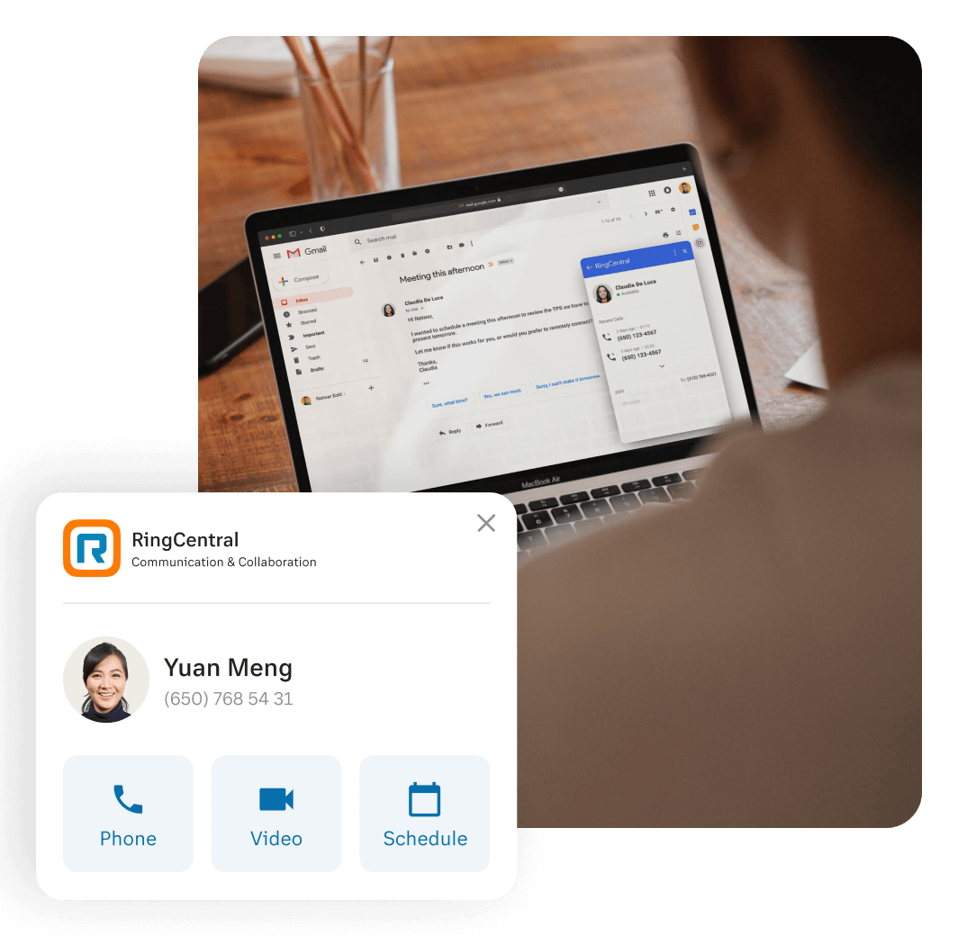 Mobile app for RingCentral communication