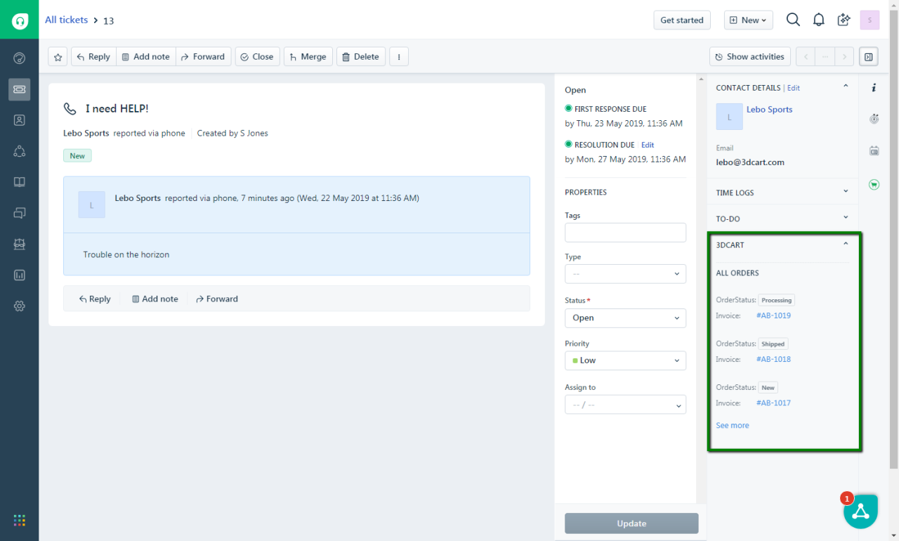 Mobile app for Freshdesk customer support