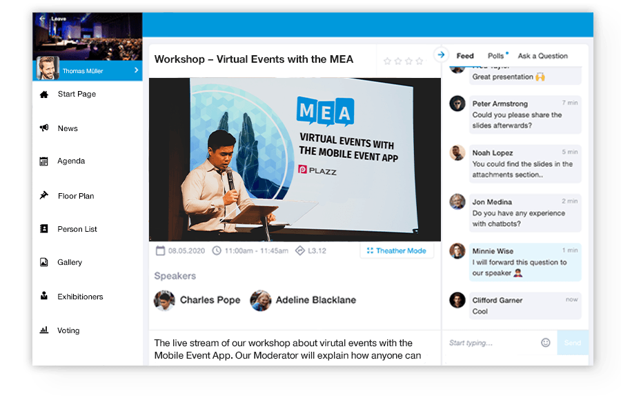 Mobile app for Cvent events
